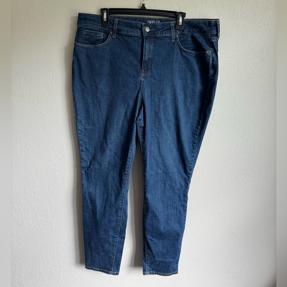 NYDJ Denim - NYDJ Dark Wash Blue Denim High Rise Skinny Jeans Womens 16 Stretch Casual